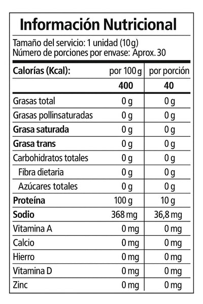 tabla nutricional Colageno Hidrolizado vivessano