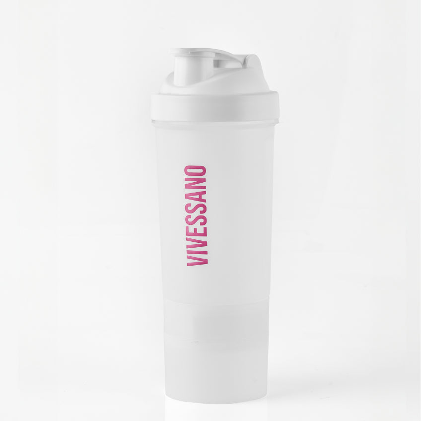 Termo Shaker Hermético Multicompartimiento | 500 ml | Blanco